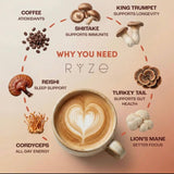 RŸZE Mushroom Coffee with 6 Adaptogenic Mushrooms